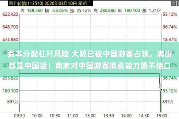 资本分配杠杆风险 大阪已被中国游客占领，满街都是中国话！商家对中国游客消费能力赞不绝口