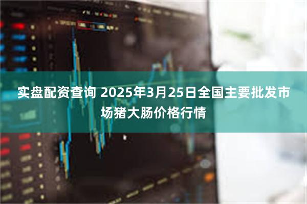 实盘配资查询 2025年3月25日全国主要批发市场猪大肠价格行情