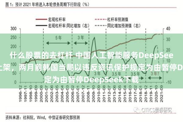 什么股票的去杠杆 中国人工智能服务DeepSeek重新在韩国上架，两月前韩国当局以违反资讯保护规定为由暂停DeepSeek下载