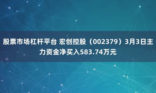 股票市场杠杆平台 宏创控股（002379）3月3日主力资金净买入583.74万元
