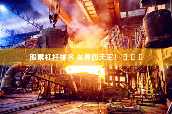 股票杠杆排名 车界四天王！ ​​​