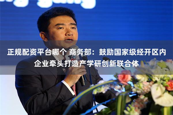 正规配资平台哪个 商务部：鼓励国家级经开区内企业牵头打造产学研创新联合体
