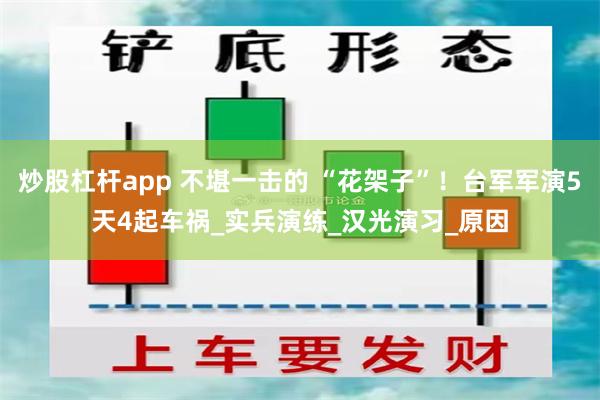 炒股杠杆app 不堪一击的 “花架子”！台军军演5天4起车祸_实兵演练_汉光演习_原因